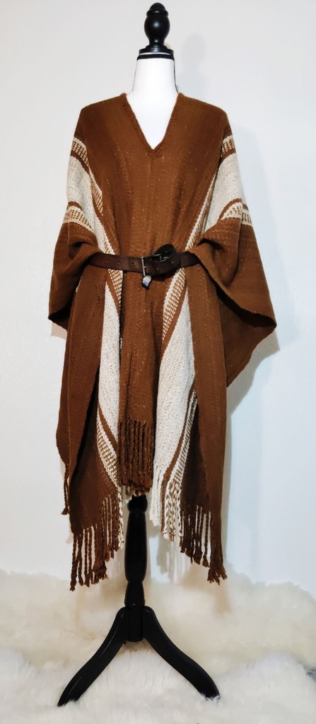 Poncho Alpaca Rustico